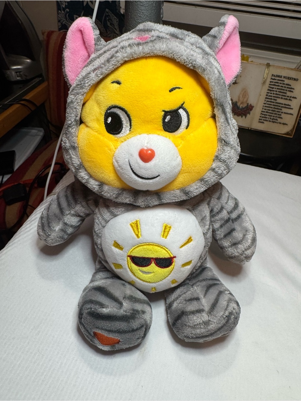 Care Bears Gray Striped Tiger Costume Plush with Yellow Face
